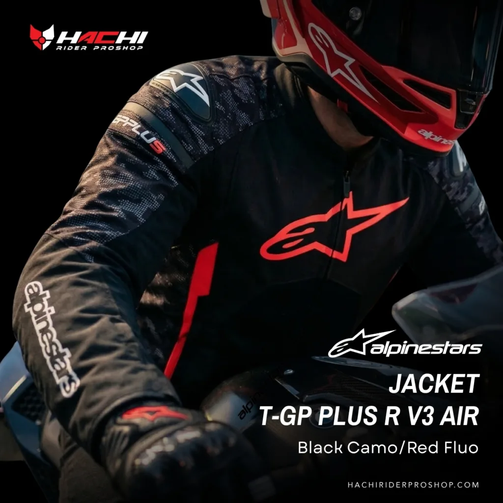 ALPINESTAR JACKET T GP PLUS R V3 AIR Black CamoRed Fluo