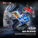 ARAI SZ-R EVO - Nakano Shuriken Silver