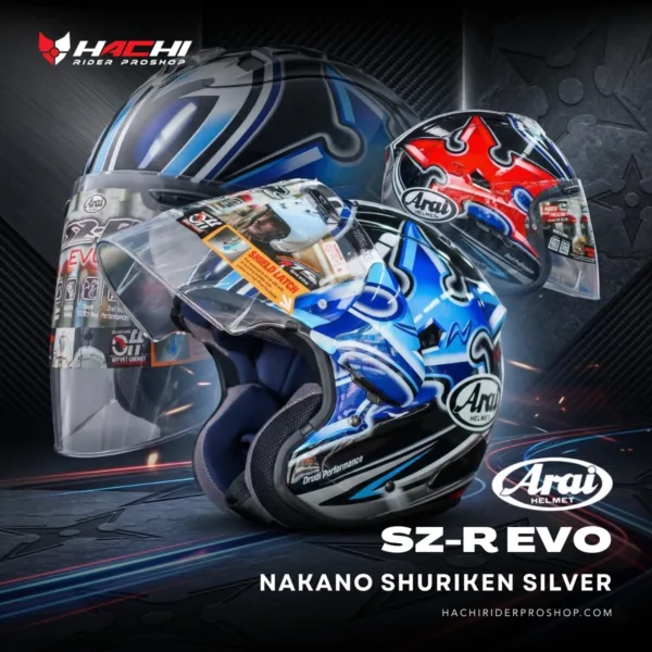 ARAI SZ-R EVO - Nakano Shuriken Silver