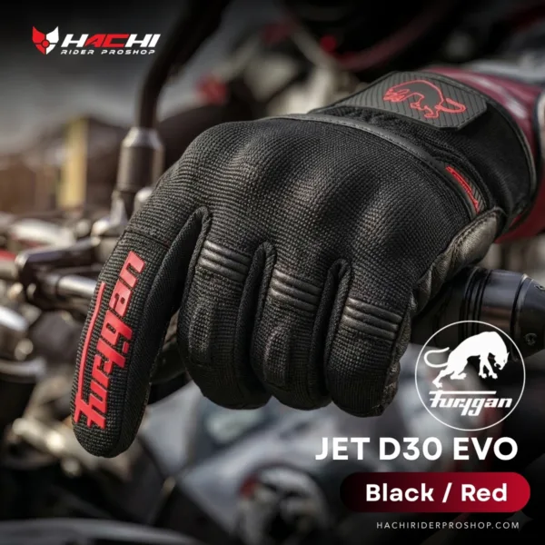 furygan jet d30 evo black red