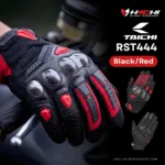 ถุงมือขี่มอเตอร์ไซค์ TAICHI GLOVE  - RST444 Black/Red