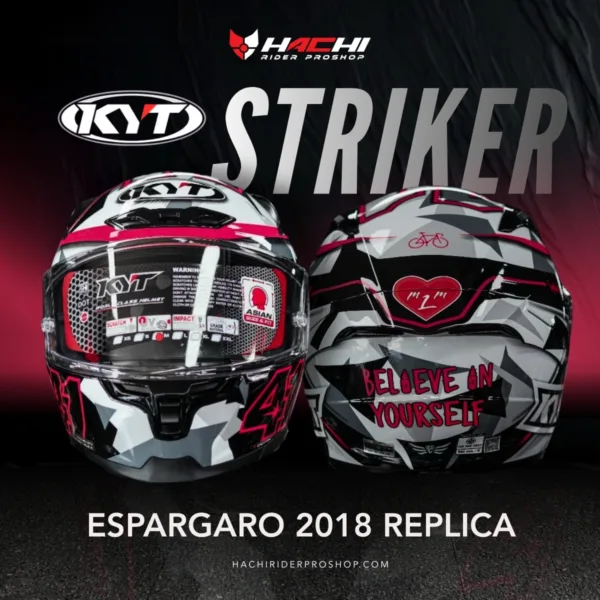 หมวกกันน็อคเต็มใบ KYT STRIKER - Espargaro 2018 Replica