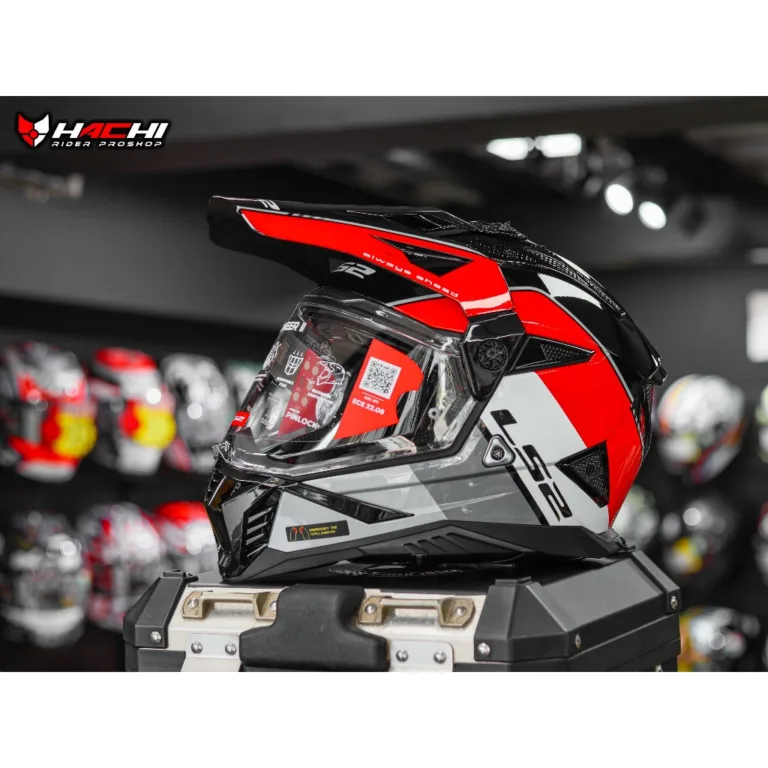 LS2 MX702 PIONEER II Rally RedWhite 9