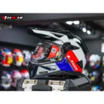 LS2 MX702 PIONEER II - Rally Red/White/Blue - Image 3