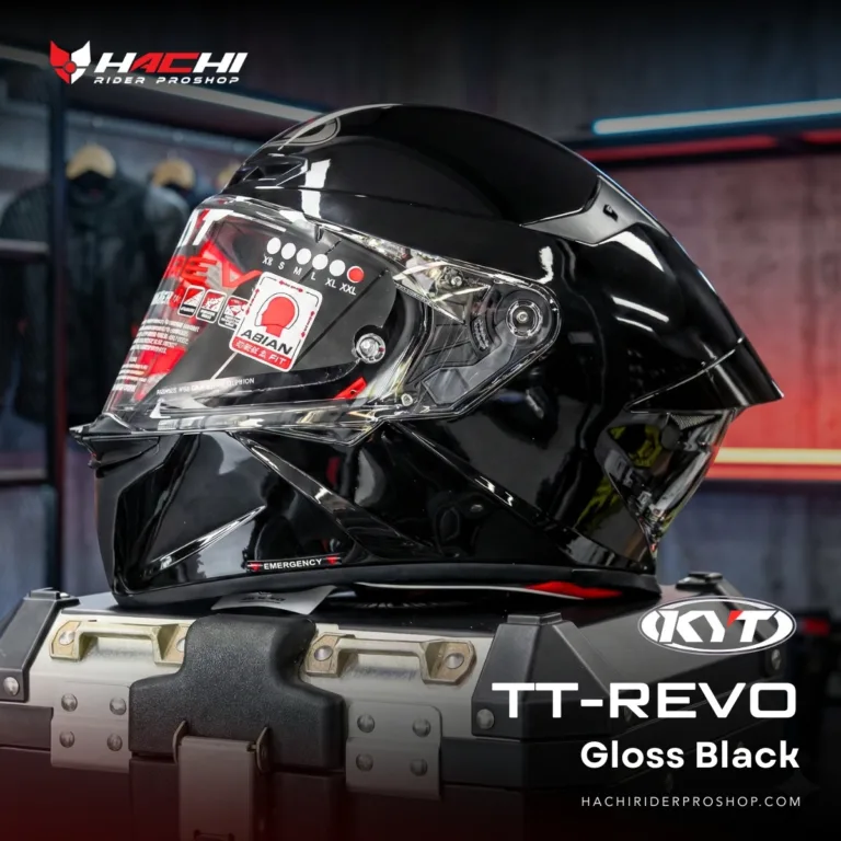 หมวกกันน็อคเต็มใบ KYT TT REVO - Gloss Black