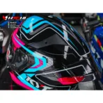 KYT TT REVO - Overtech Black/Pink - Image 3