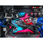 KYT TT REVO - Overtech Black/Pink - Image 4