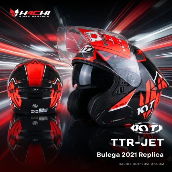 หมวกกันน็อคครึ่งใบ KYT TTR JET - Bulega 2021 Replica