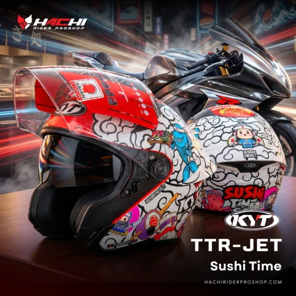 หมวกกันน็อคครึ่งใบ KYT TTR JET - Sushi Time