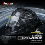 SCORPION EXO R1 EVO II ONYX CARBON AIR - Gloss Black