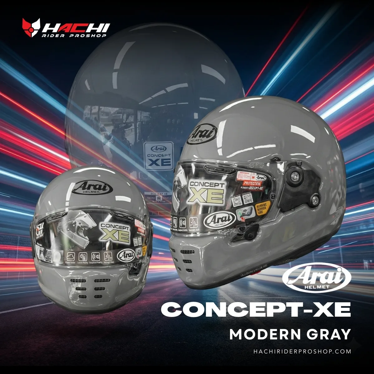 หมวกกันน็อคคาเฟ่ ARAI CONCEPT-XE - Modern Gray