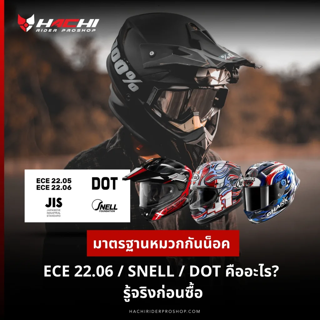 มาตรฐาน ECE 22.06 / SNELL / DOT คืออะไร? รู้จริงก่อนซื้อ