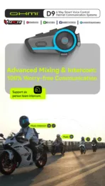 บลูทูธติดหมวกกันน็อค OHMI BLUETOOTH - D9 - Image 2