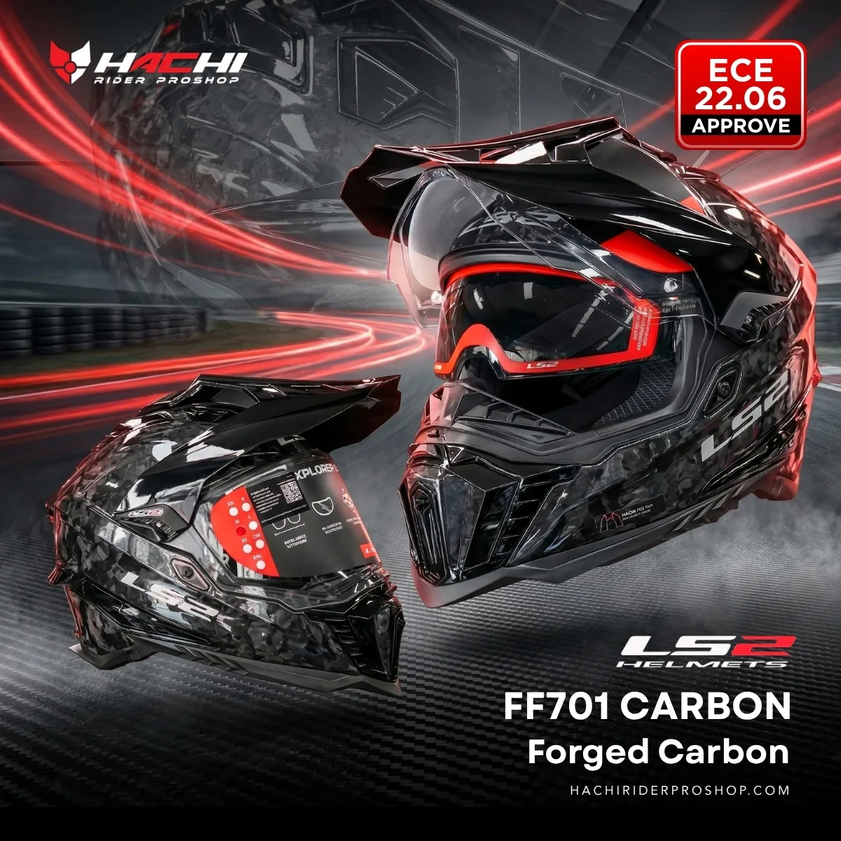 LS2 MX701 CARBON Forged cover