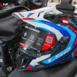 LS2 MX701 CARBON Frontier II WhiteBlue