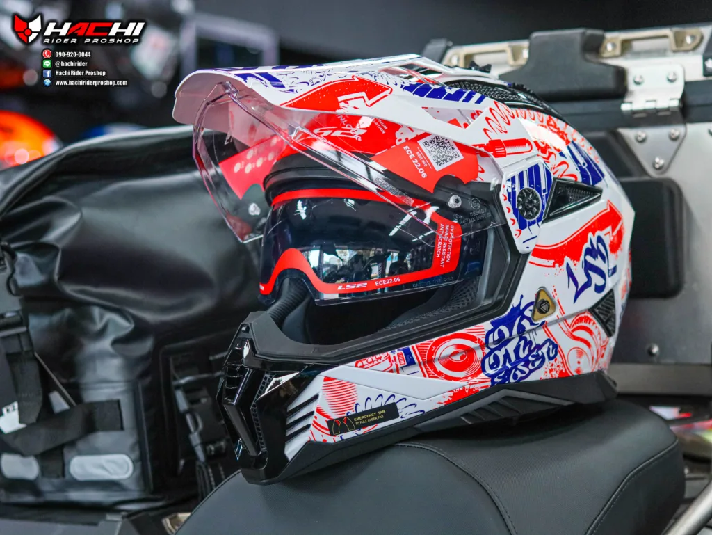 LS2 MX702 Fantasy White Red Blue 6