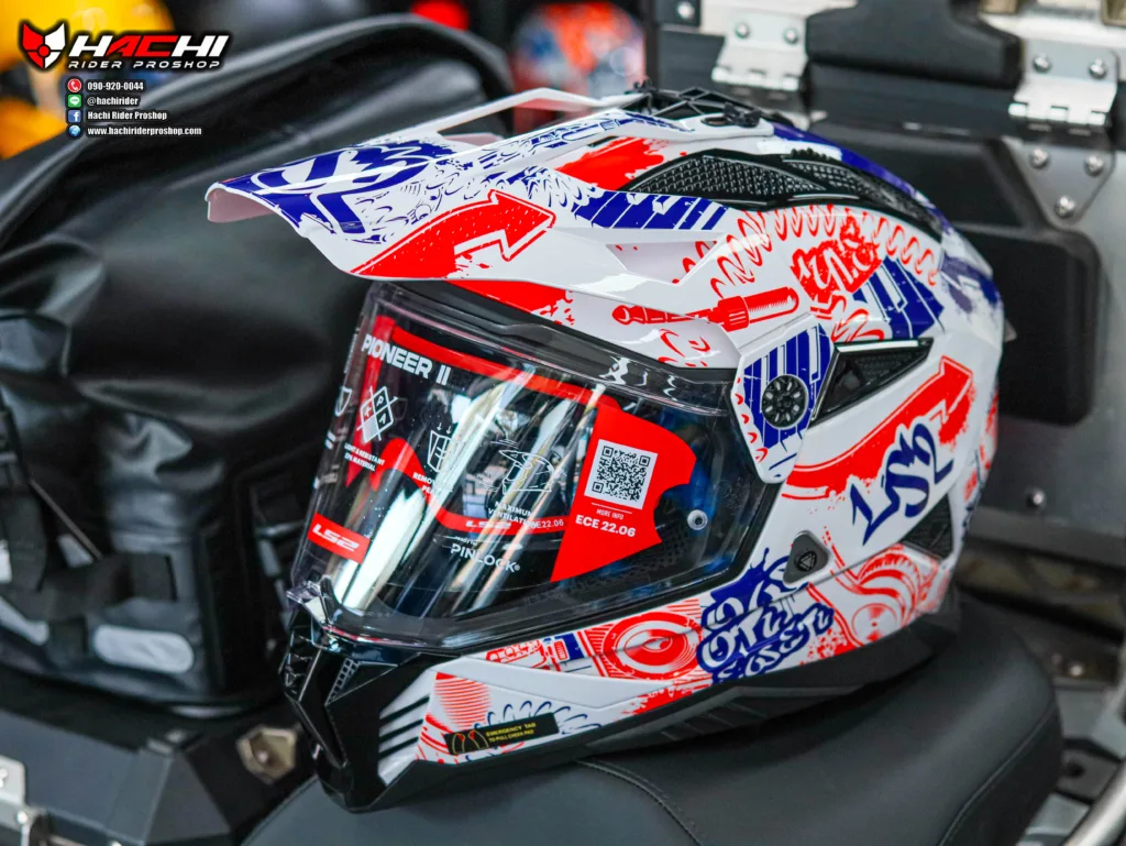 LS2 MX702 Fantasy White Red Blue 7