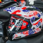 LS2 MX702 PIONEER II Fantasy WhiteRedBlue