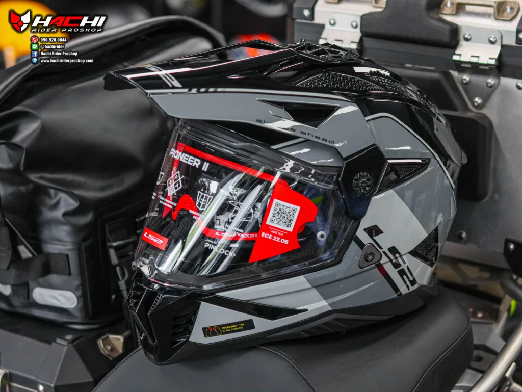 LS2 MX702 Rally Gray Black 7