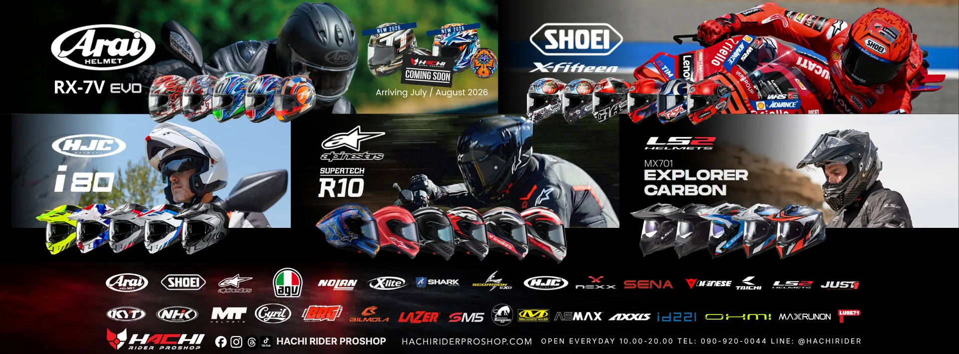 HACHI RIDER PROSHOP PARTNER DISTRIBUTOR DEALER