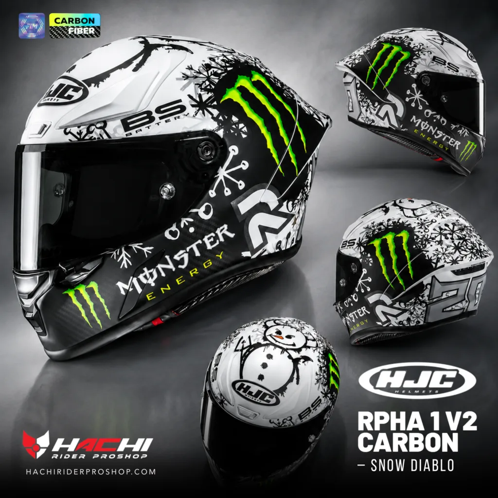 hjc rpha 1 v2 carbon snow diablo 1