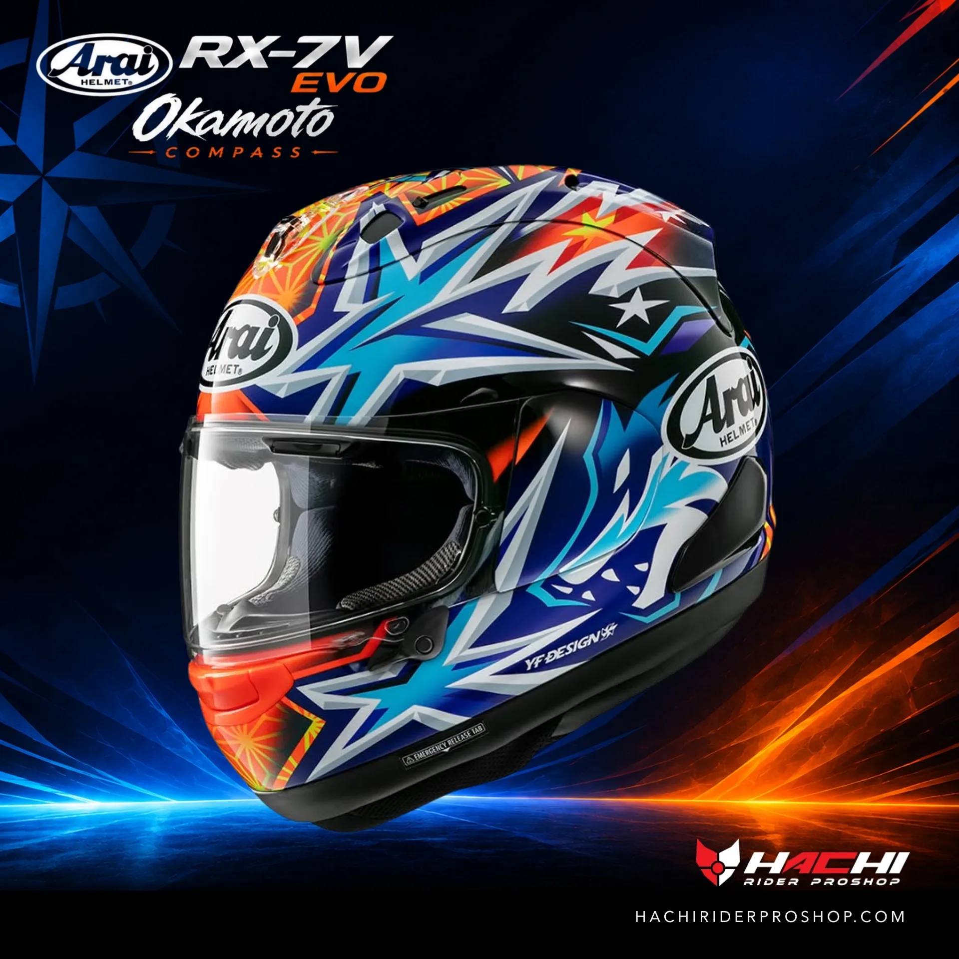arai rx 7v evo okamoto compass 2