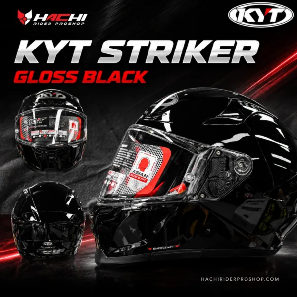 KYT STRIKER Gloss Black