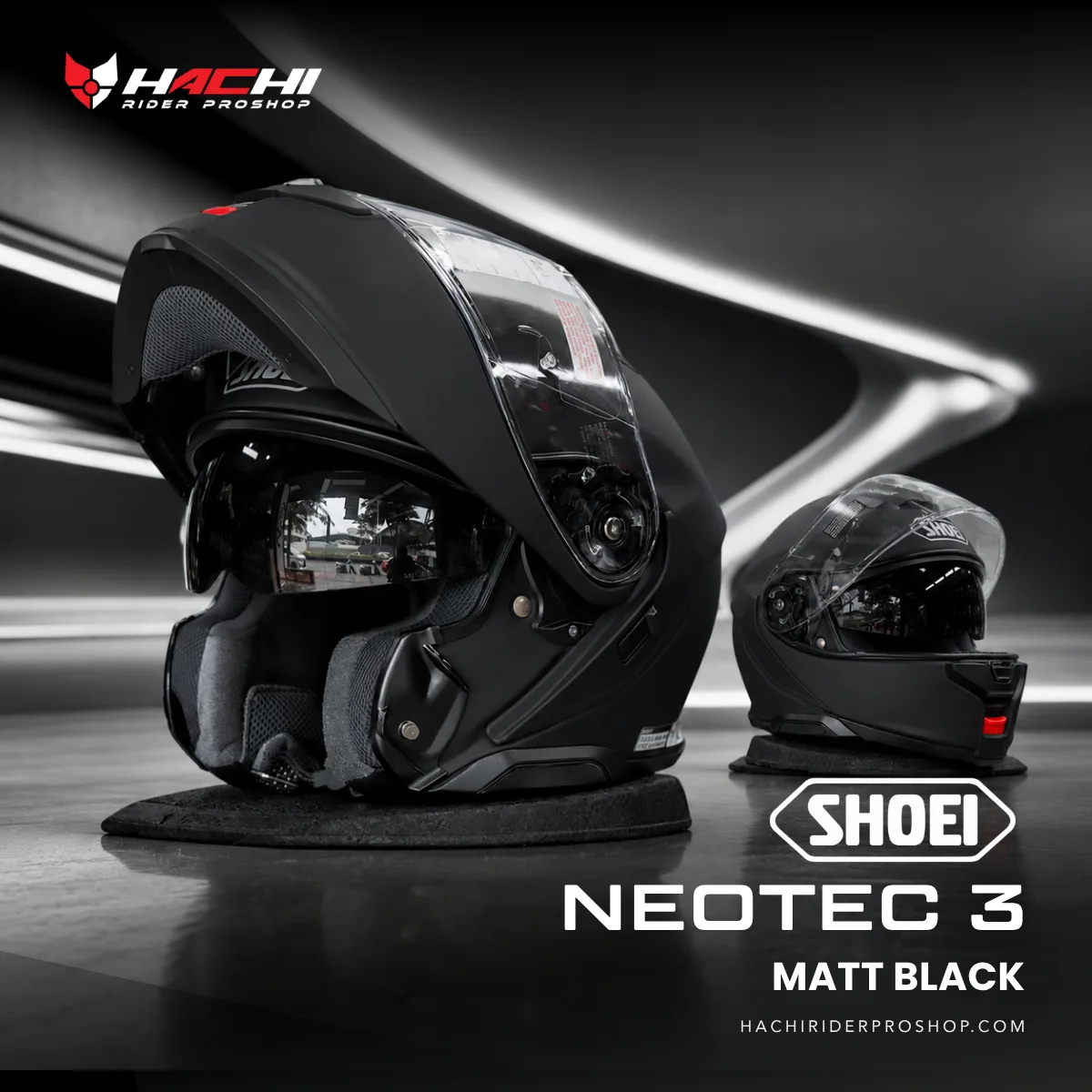 shoei-neotec3-matt-black SHOEI NEOTEC3 Matt Black
